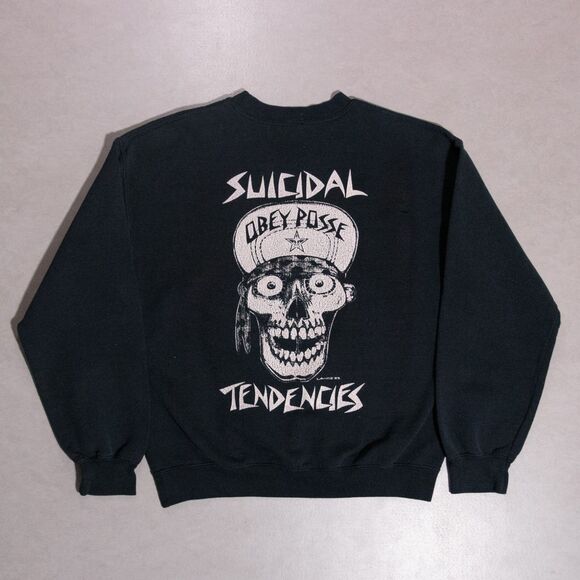 Obey Suicidal Tendencies Crew Neck Sweatshirt Men's Medium (Small) Punk Rock - Picture 1 of 7